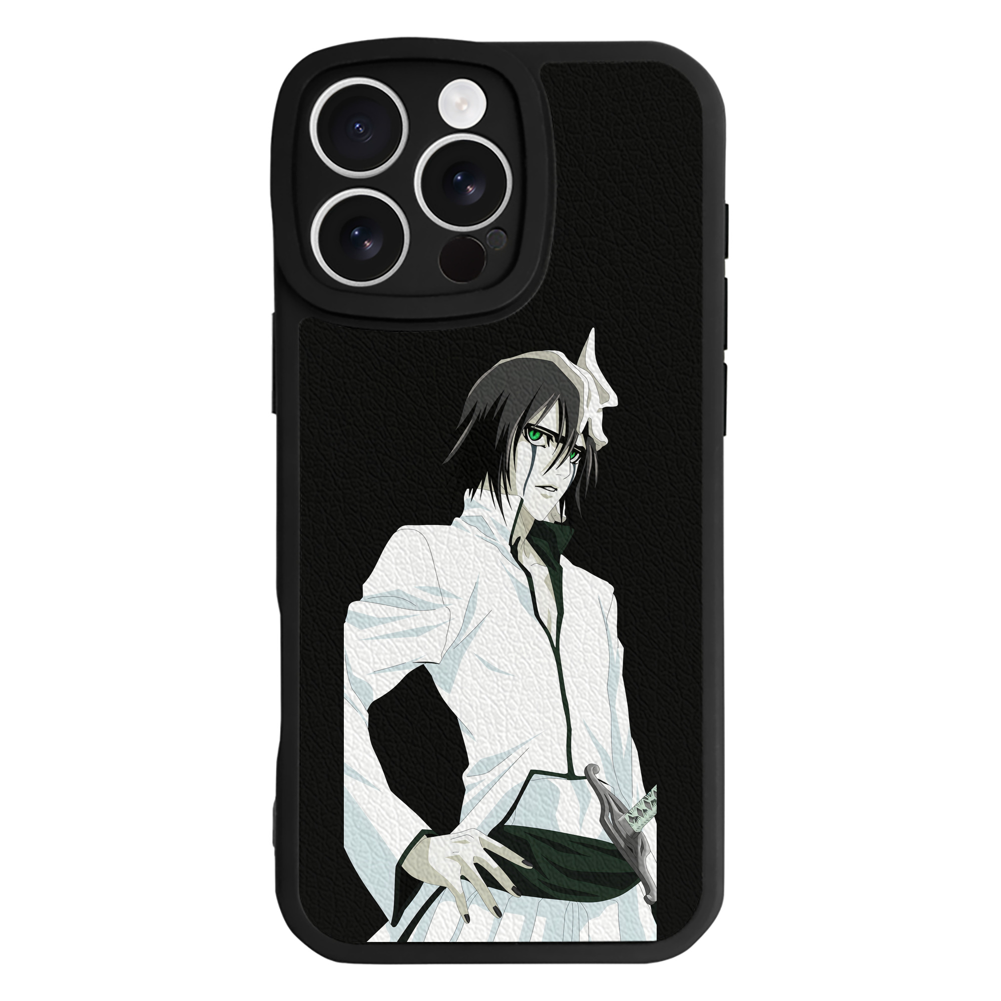 （画像用） ブリーチ ウルキオラ·シファー BLEACH Ulquiorra cifer 【iPhone 16シリーズ対応】シリコンスマホケース（レザー調） 材質：シリコン